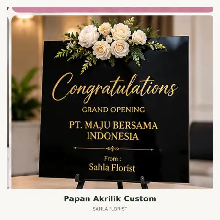 Papan Bunga Akrilik Yogyakarta